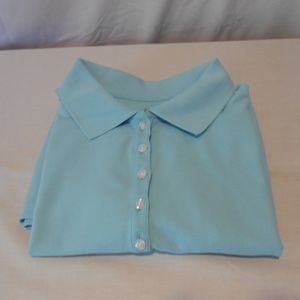 Ladies IZOD Polo Light Blue Size Large